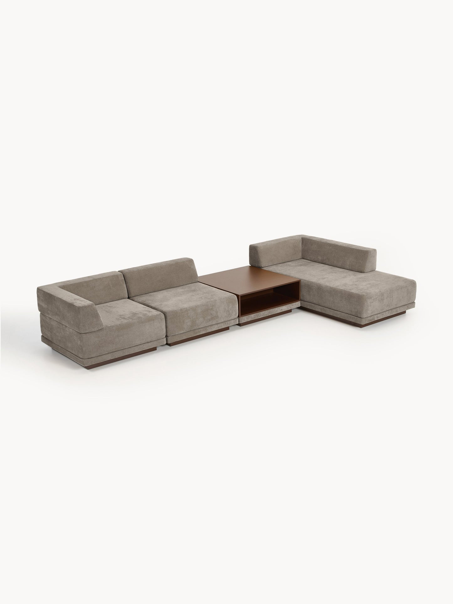 Colinno Modular Corner Sofa (4-Seater) with Coffee Table