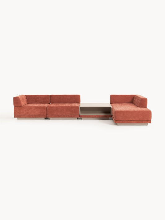 Colinno Modular Corner Sofa (4-Seater) with Coffee Table
