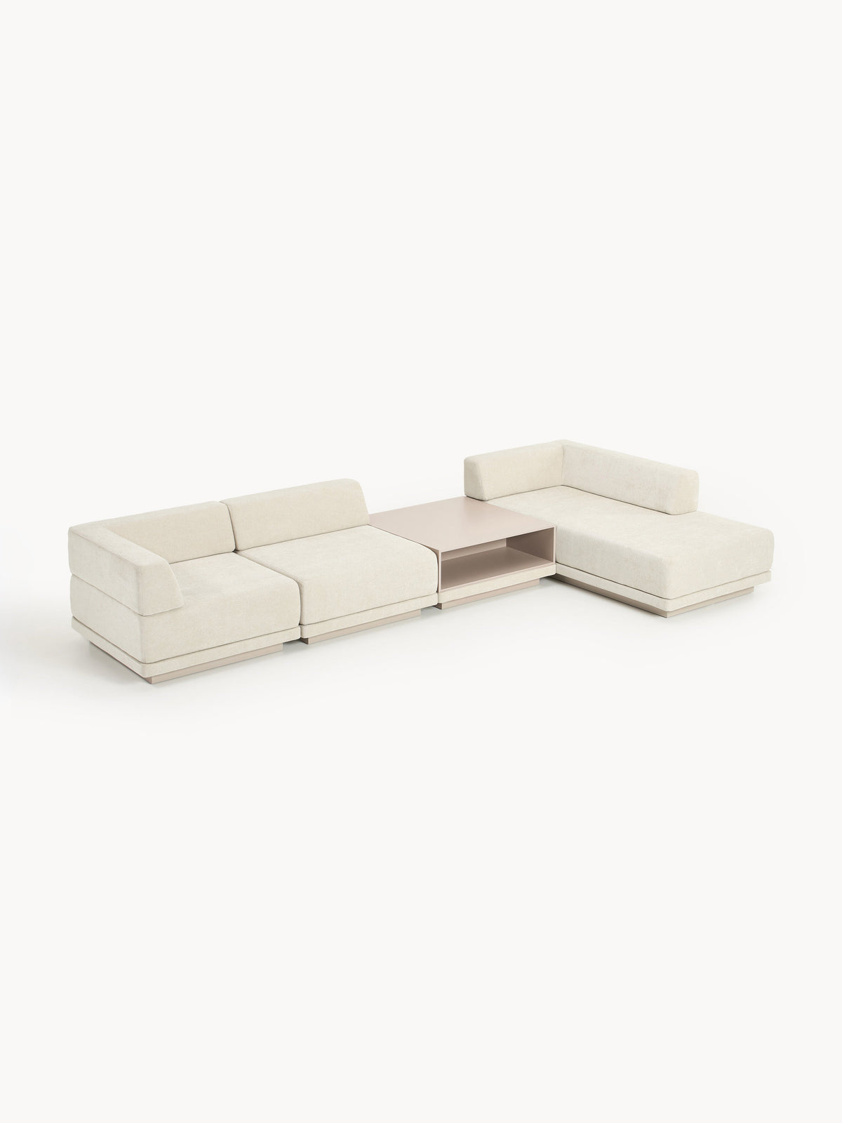 Colinno Modular Corner Sofa (4-Seater) with Coffee Table