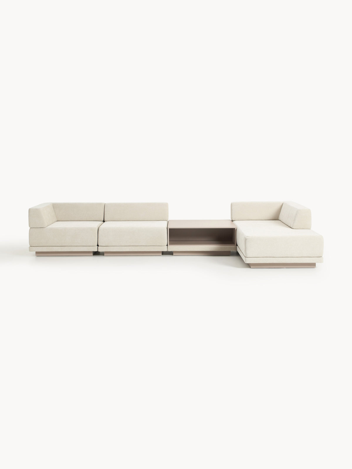Colinno Modular Corner Sofa (4-Seater) with Coffee Table