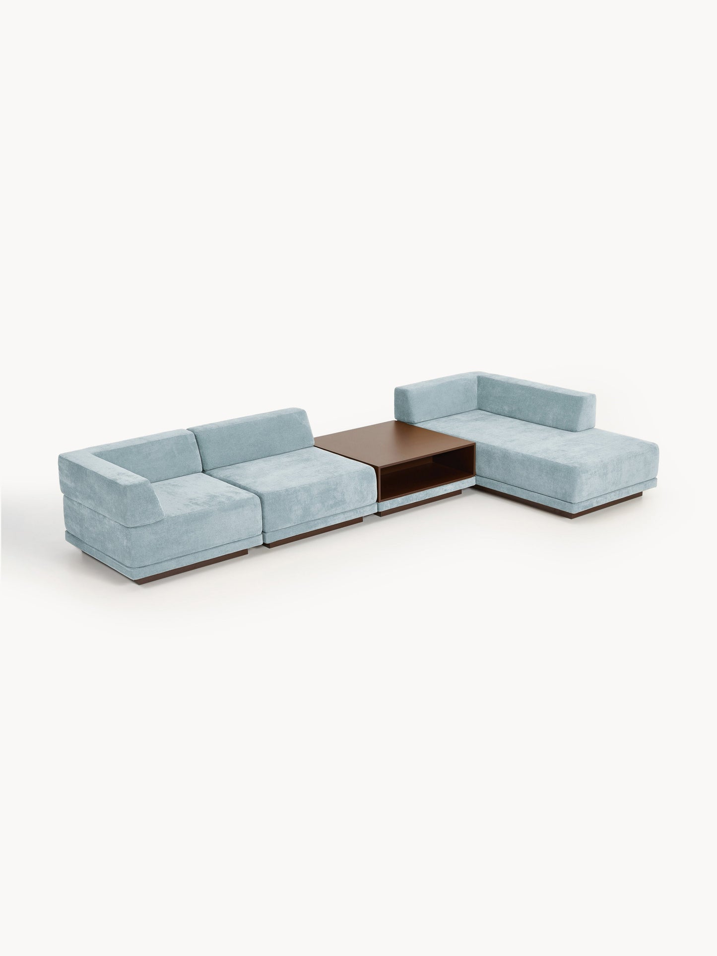 Colinno Modular Corner Sofa (4-Seater) with Coffee Table