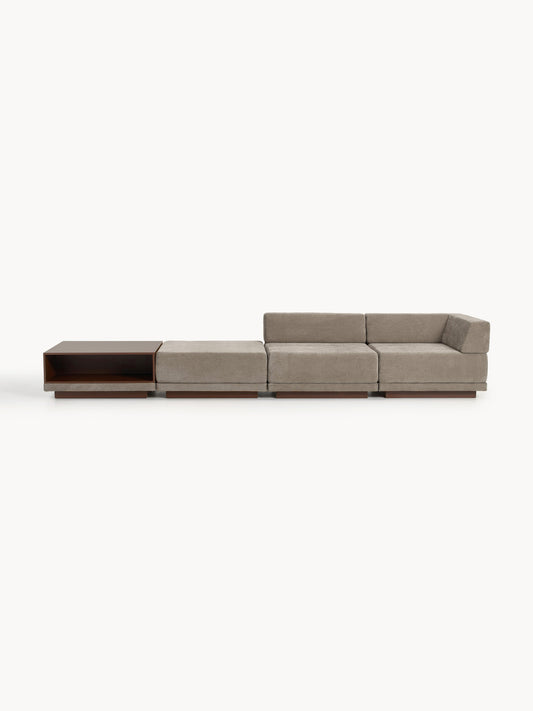 Colinno Modular Sofa (4-Seater) with Coffee Table & Ottoman