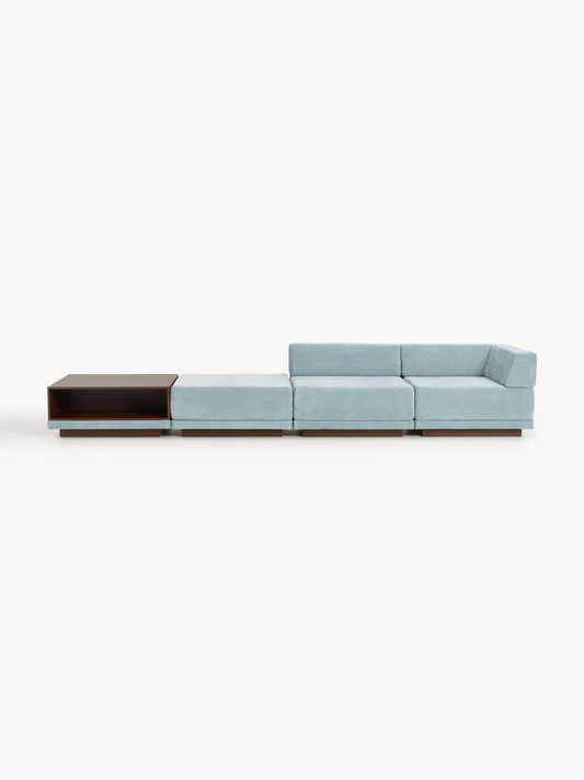 Colinno Modular Sofa (4-Seater) with Coffee Table & Ottoman