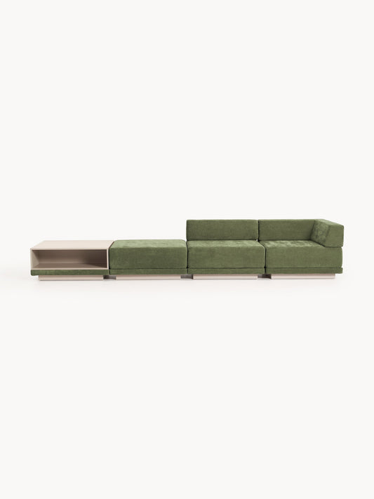 Colinno Modular Sofa (4-Seater) with Coffee Table & Ottoman