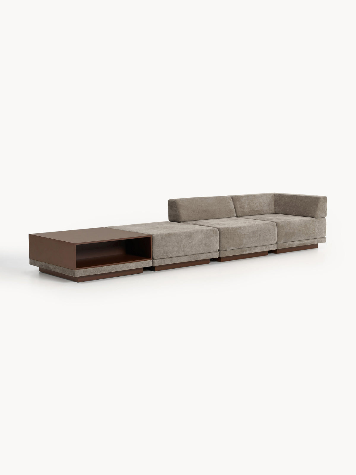 Colinno Modular Sofa (4-Seater) with Coffee Table & Ottoman