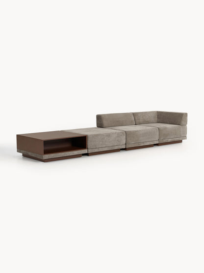 Colinno Modular Sofa (4-Seater) with Coffee Table & Ottoman