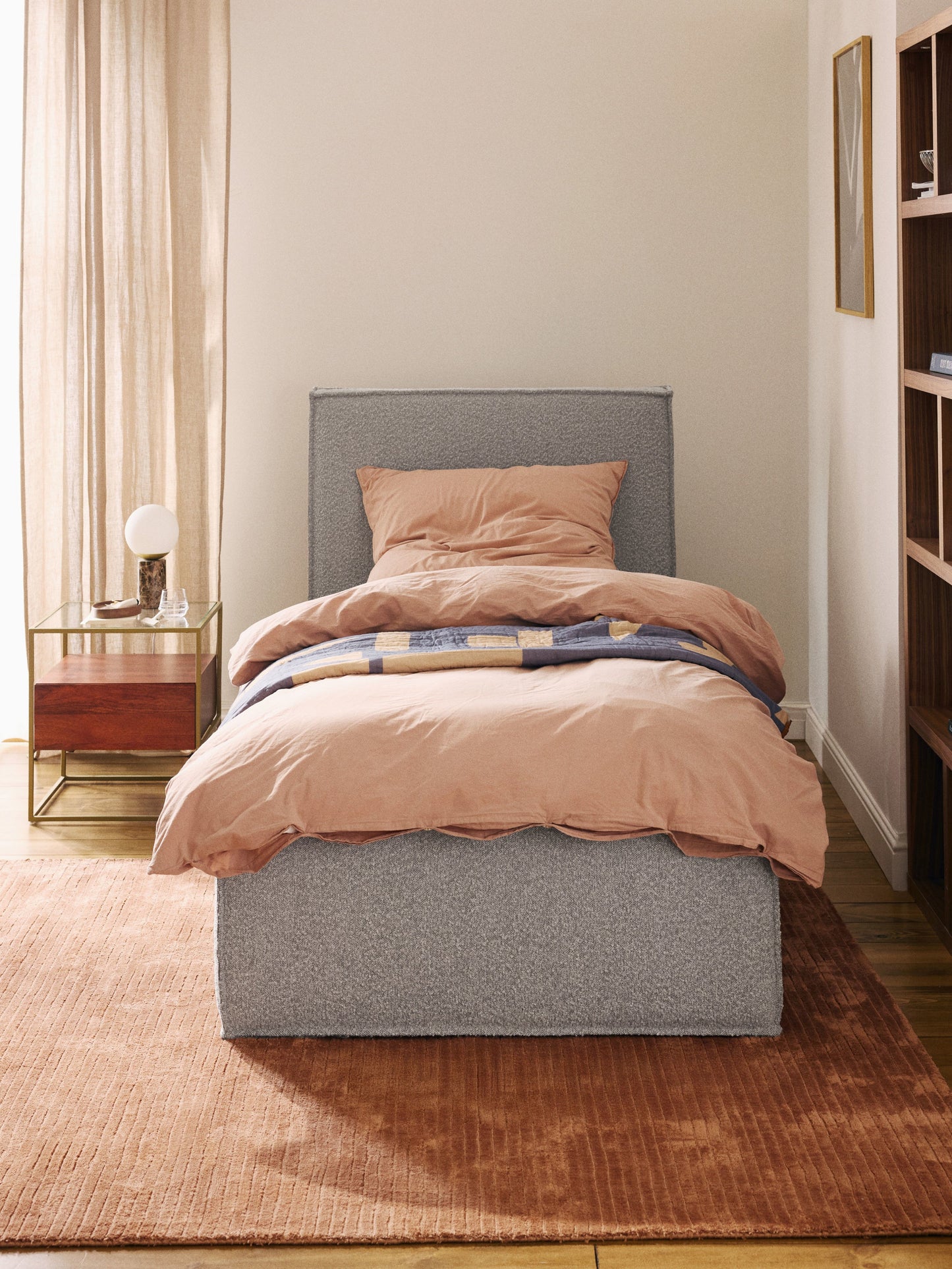 Drenna Bouclé Single Bed