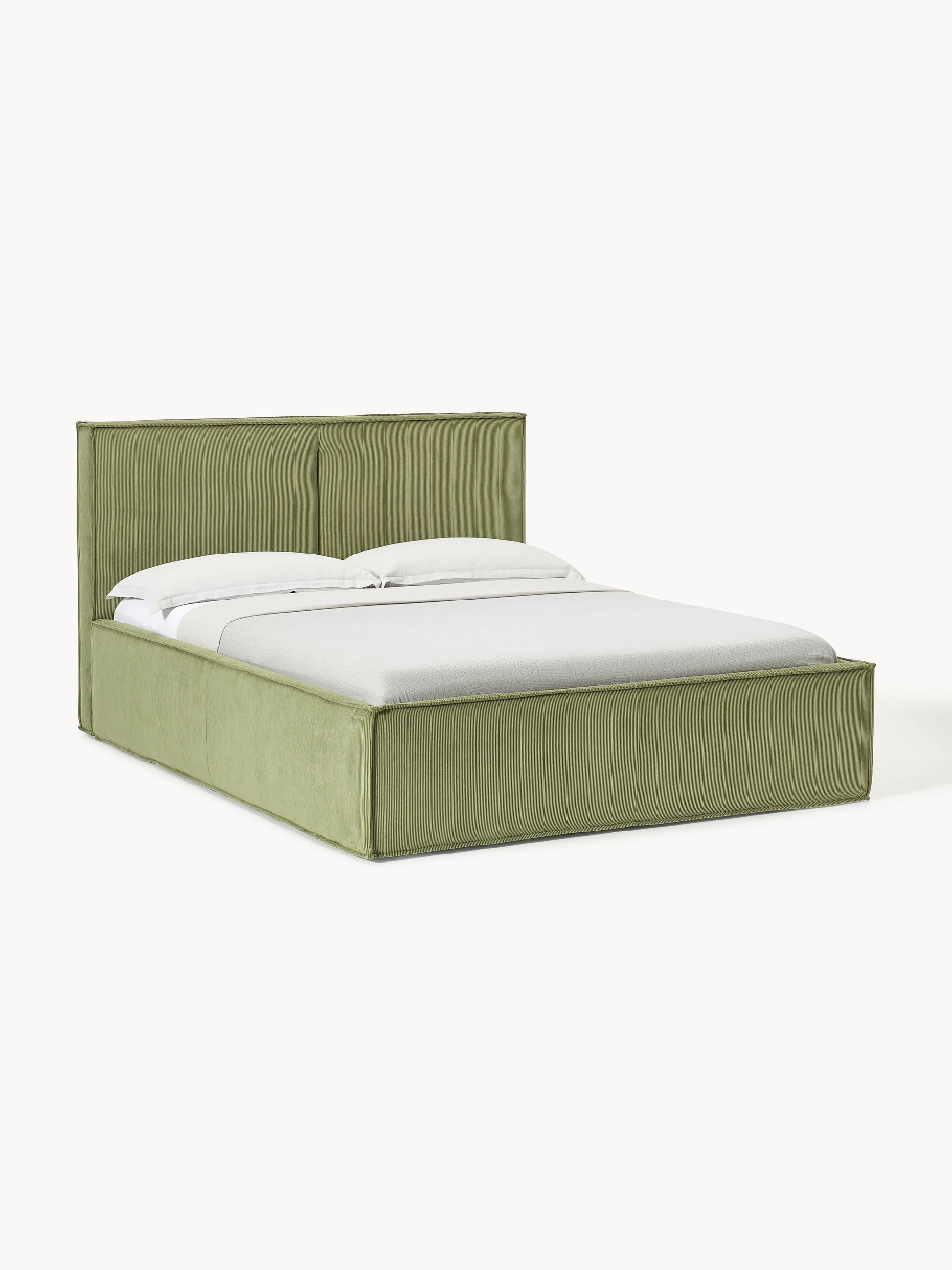 Drenna Upholstered Corduroy Bed with Storage