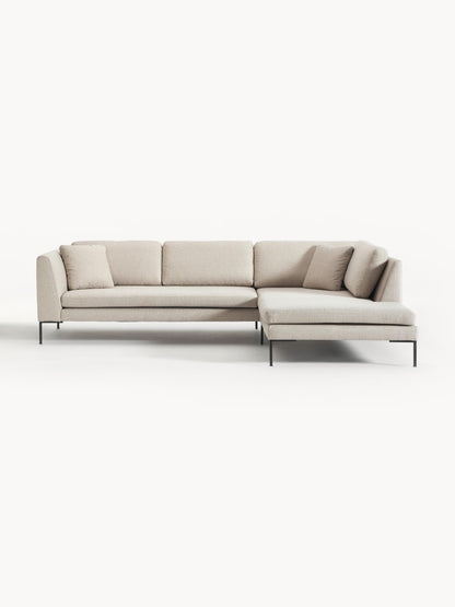 Emmora Corner Sofa with Metal Legs