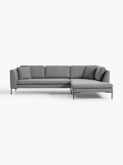 Emmora Corner Sofa with Metal Legs