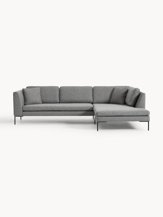 Emmora Corner Sofa with Metal Legs