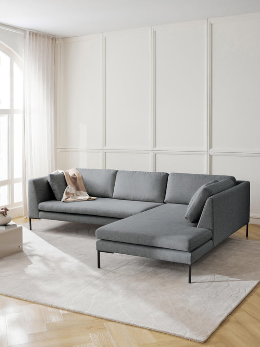 Emmora Corner Sofa with Metal Legs