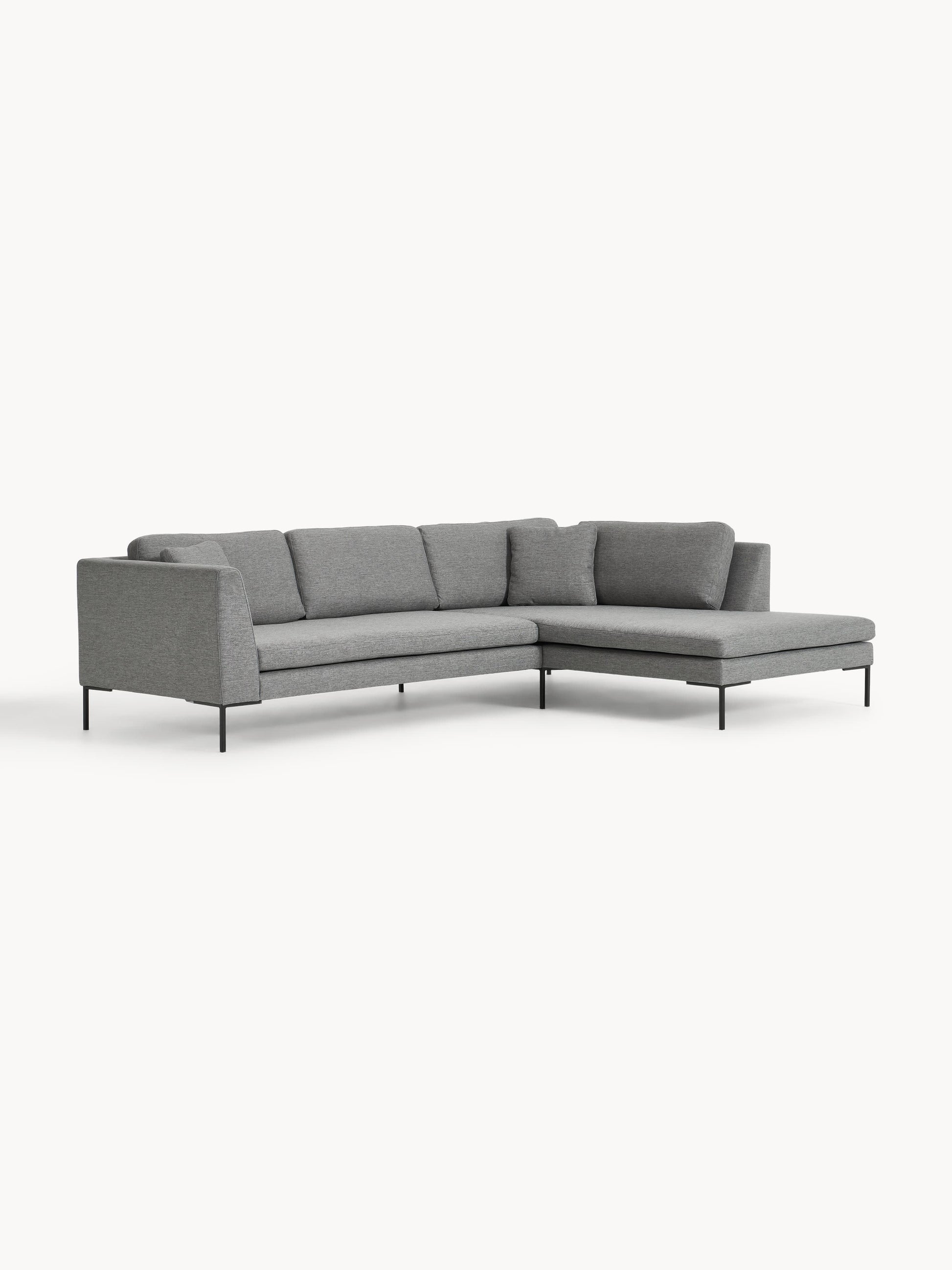 Emmora Corner Sofa with Metal Legs