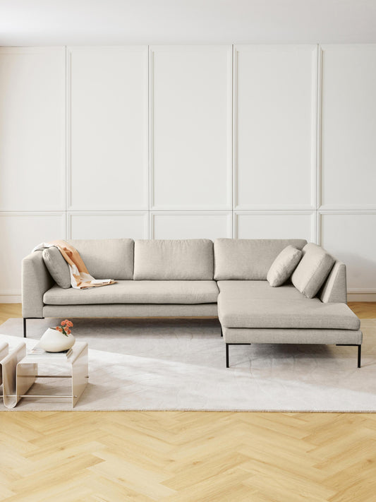 Emmora Corner Sofa with Metal Legs