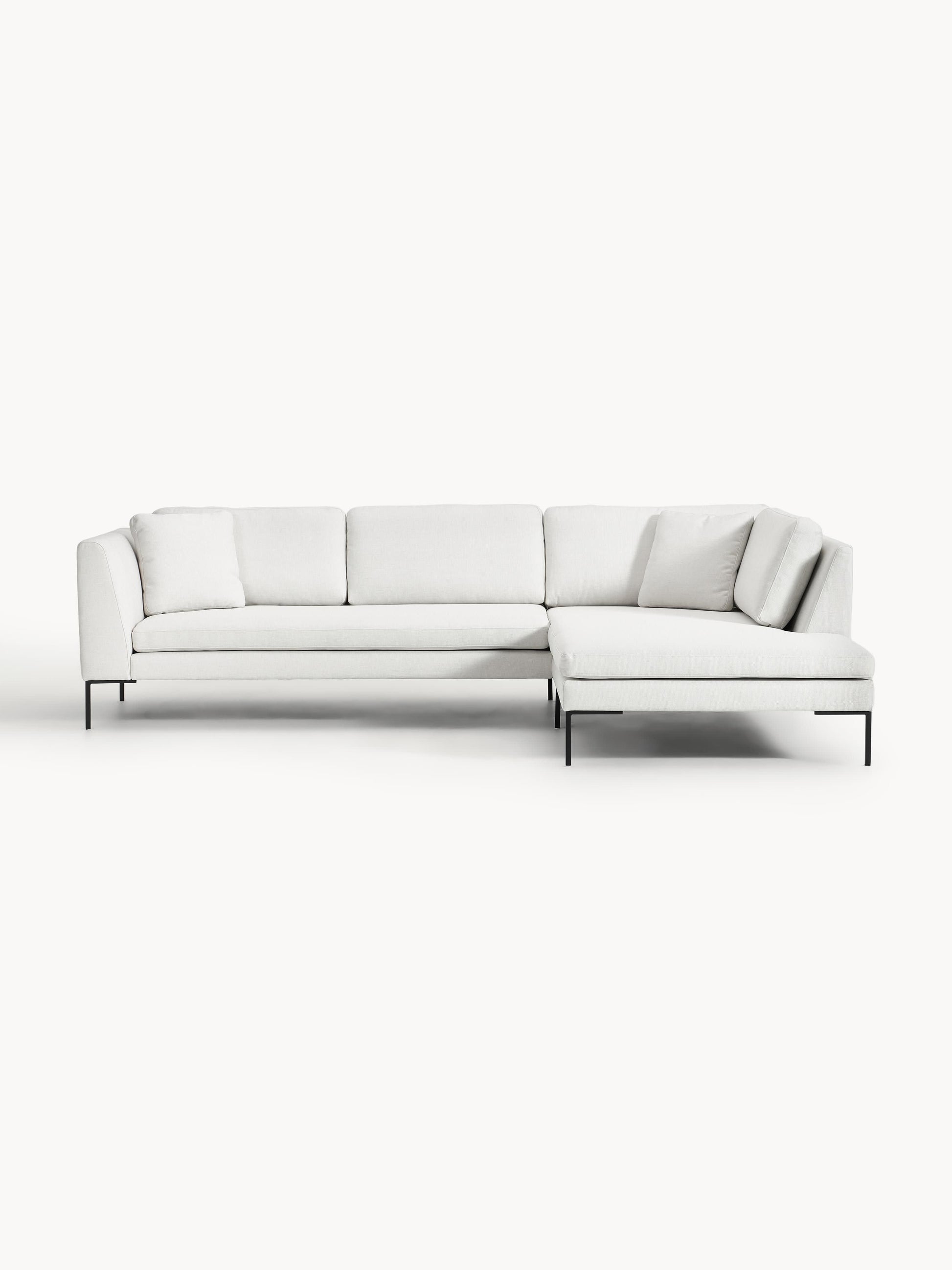 Emmora Corner Sofa with Metal Legs