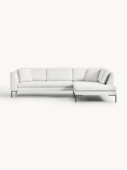 Emmora Corner Sofa with Metal Legs