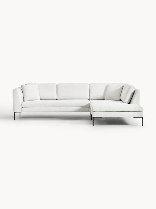 Emmora Corner Sofa with Metal Legs