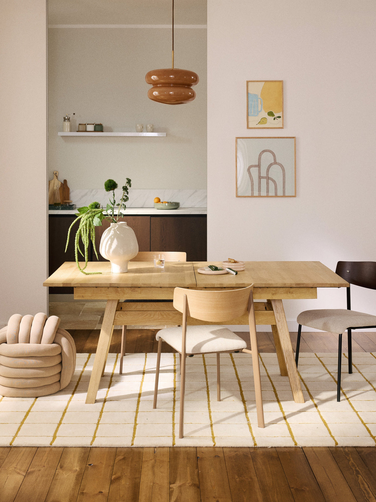 Ethendo Extendable Dining Table, 180 - 220 x 100 cm