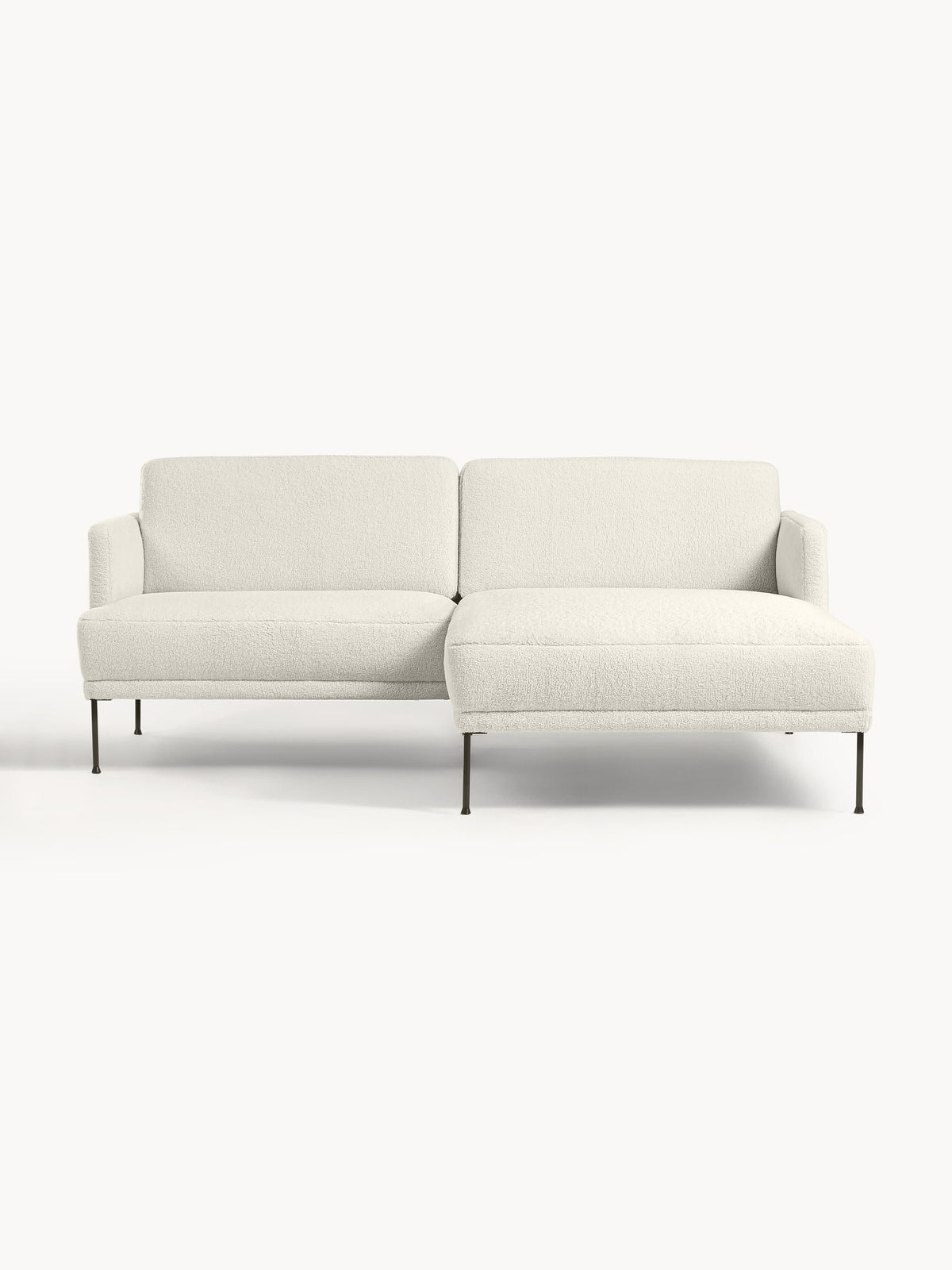 Fluvella Small Corner Sofa in Teddy Fabric