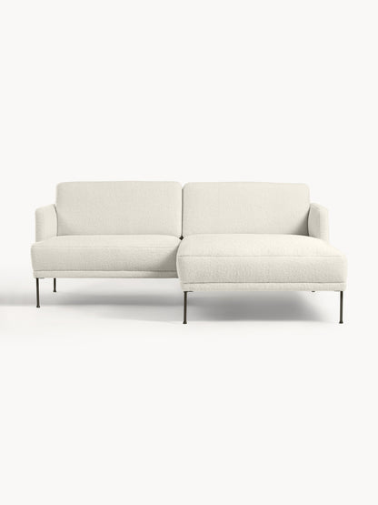 Fluvella Small Corner Sofa in Teddy Fabric