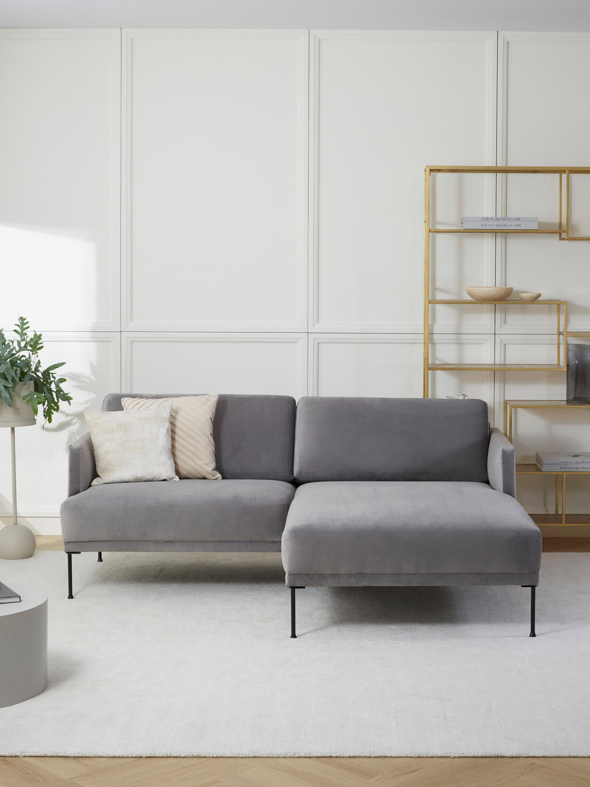 Fluvella Small Velvet Corner Sofa