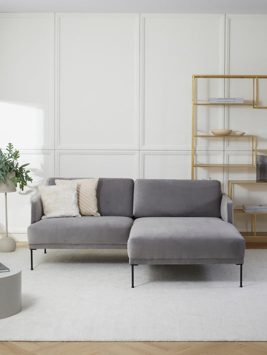 Fluvella Small Velvet Corner Sofa