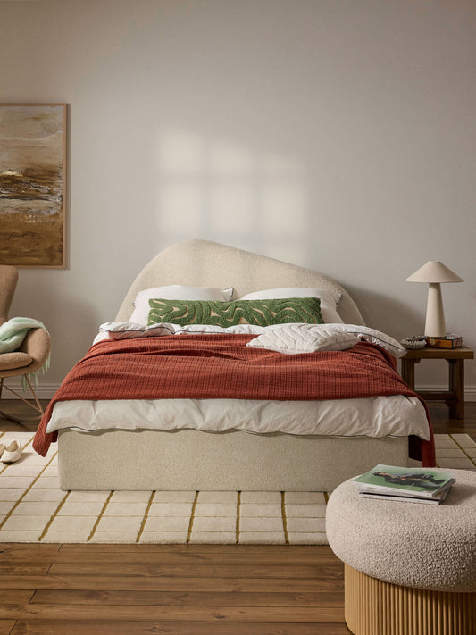 Garrow Upholstered Bouclé Bed