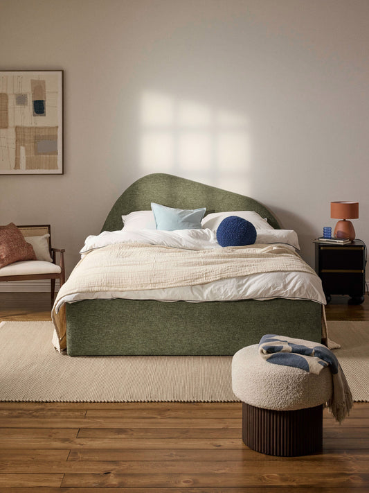 Garrow Upholstered Bouclé Bed