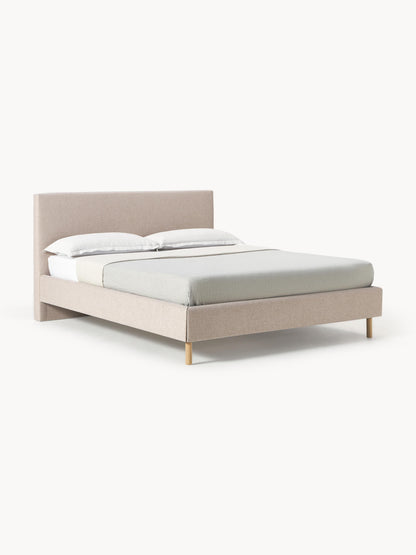 Giulanna Upholstered Bed with Wooden Feet