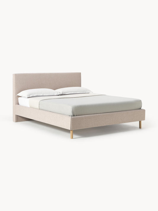 Giulanna Upholstered Bed with Wooden Feet