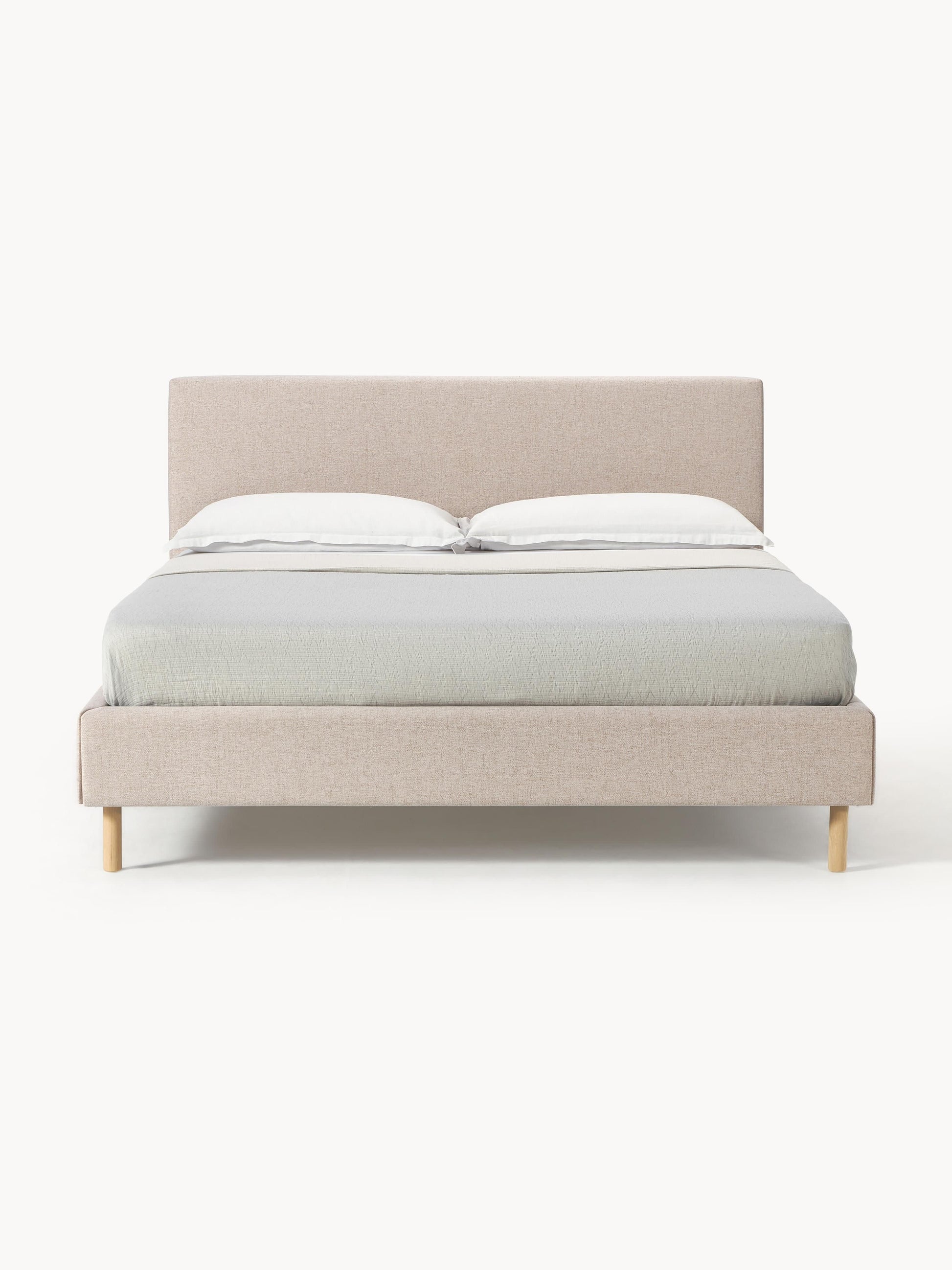 Giulanna Upholstered Bed with Wooden Feet
