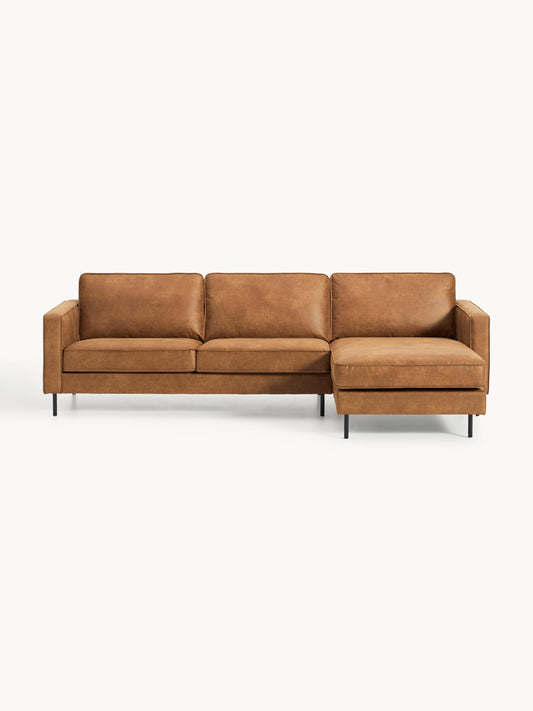 Huntessa Leather Corner Sofa (3-Seater)
