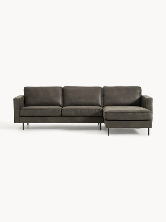Huntessa Leather Corner Sofa (3-Seater)