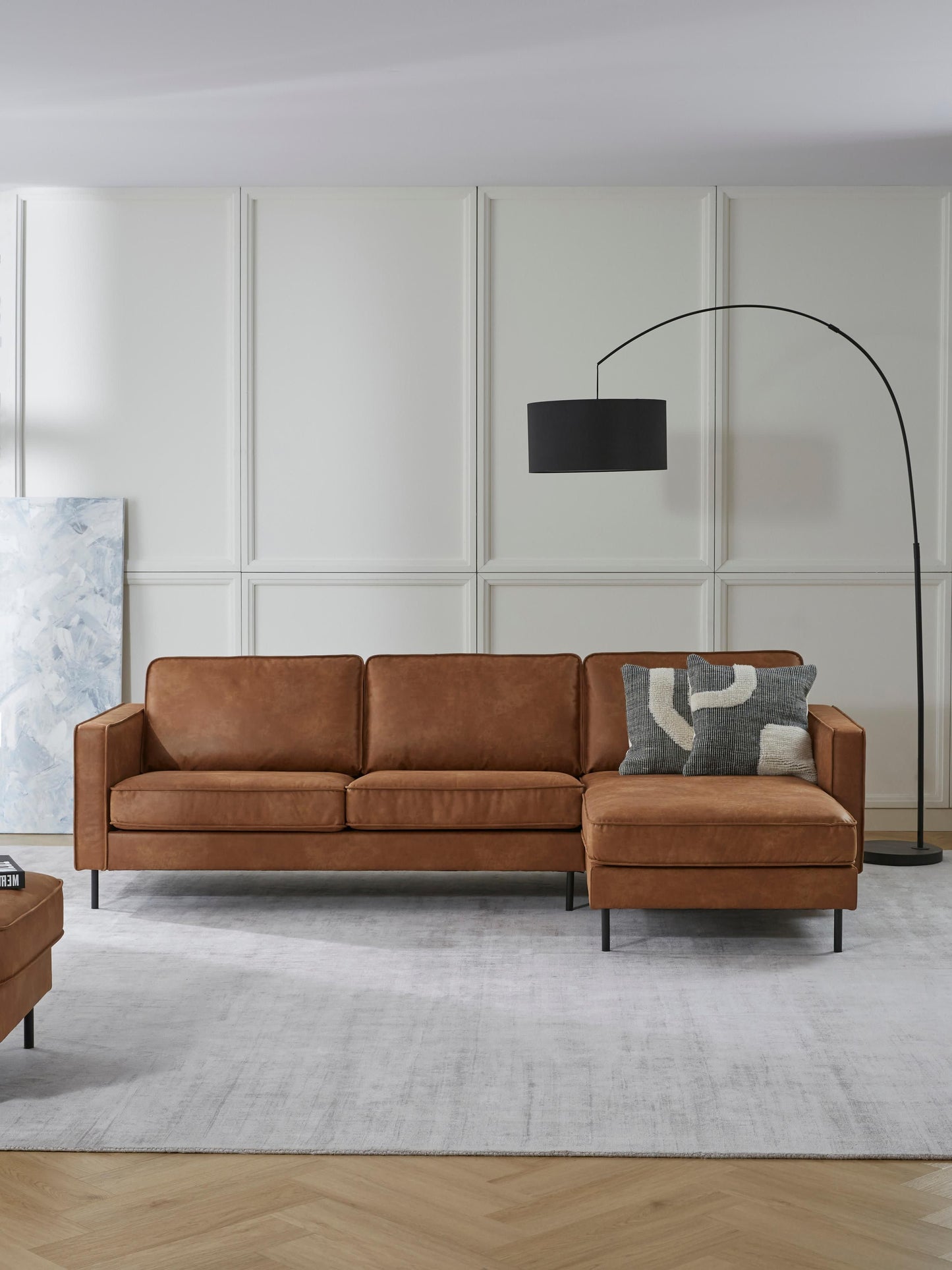 Huntessa Leather Corner Sofa (3-Seater)