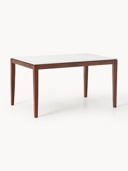 Jacksino Dining Table with Marble-Look Tabletop, in Various Sizes