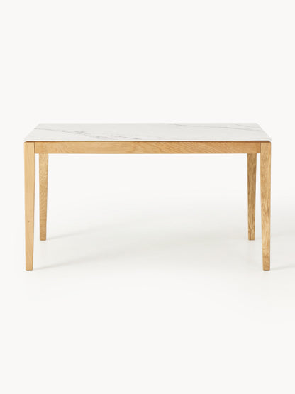 Jacksino Dining Table with Marble-Look Tabletop, in Various Sizes