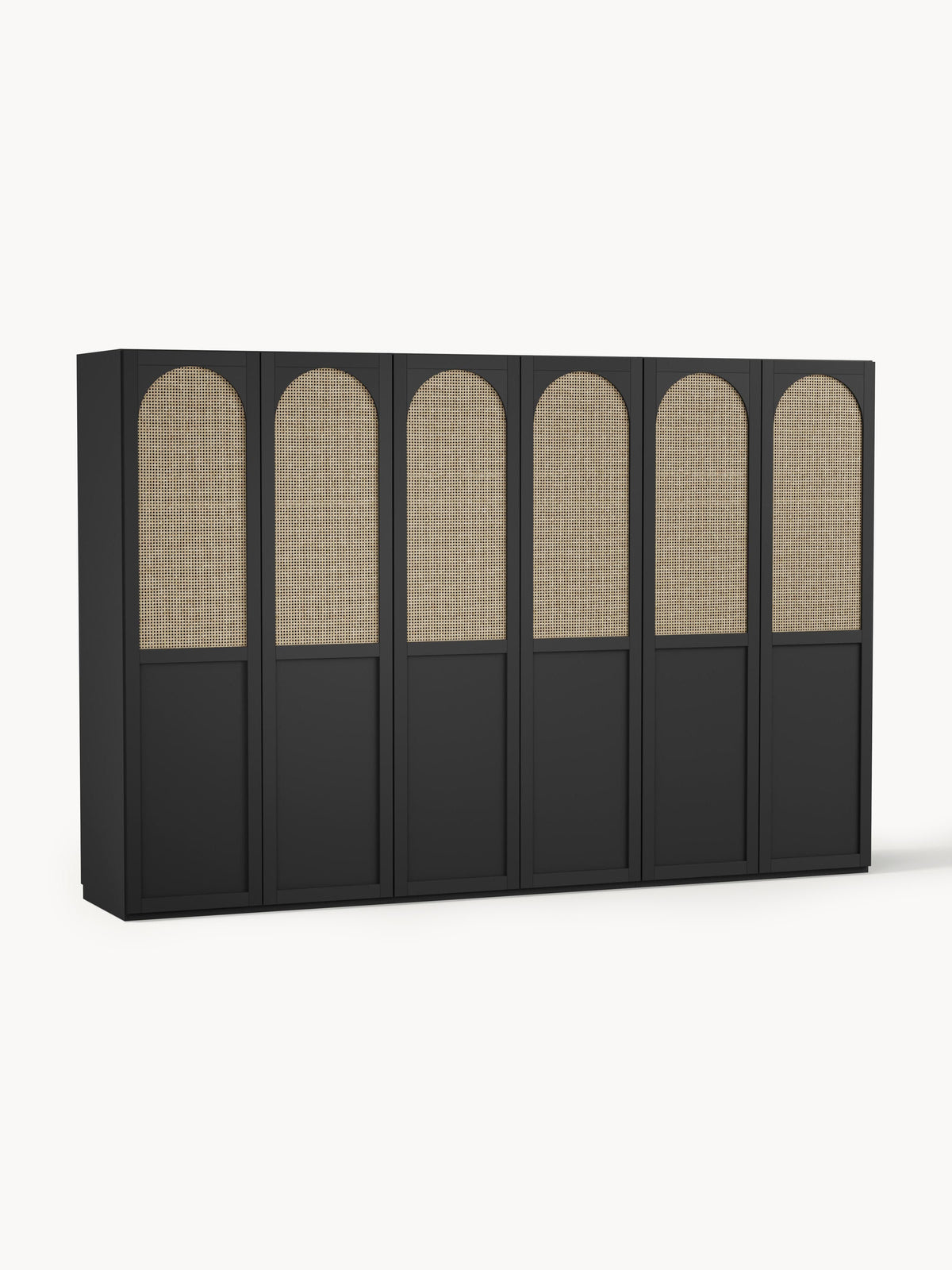 Jeanette Modular Hinged-Door Wardrobe, 300 cm Wide, in Various Sizes