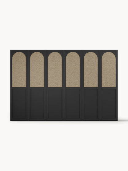 Jeanette Modular Hinged-Door Wardrobe, 300 cm Wide, in Various Sizes