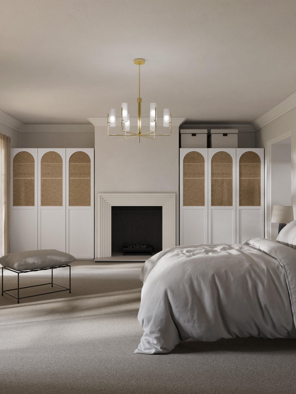 Jeanette Modular Hinged-Door Wardrobe, 50 cm Wide, in Various Sizes