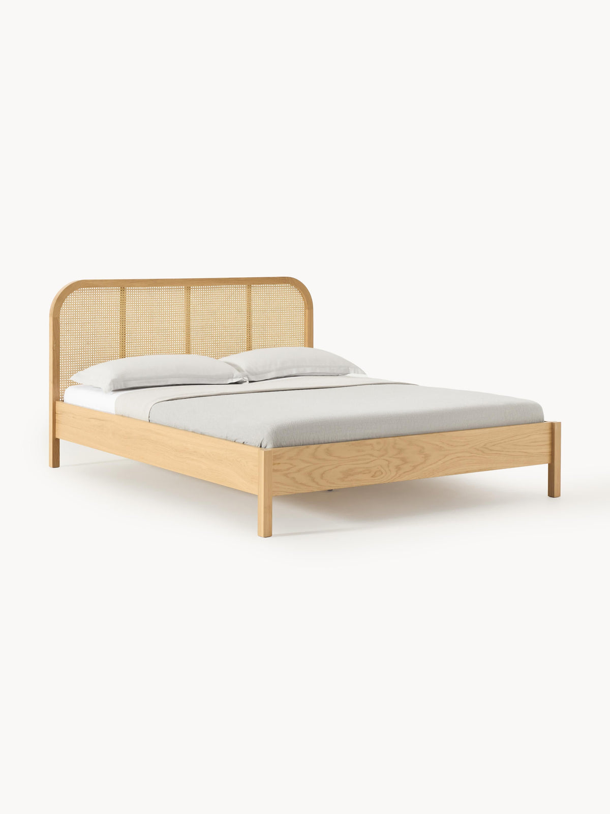 Jonnick Wooden Bed with Vienna Cane Headboard