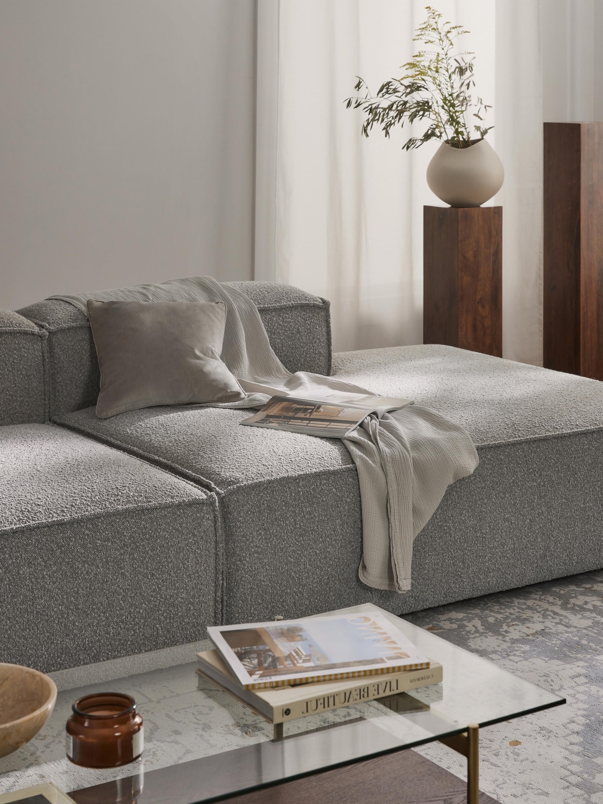 Lennick Bouclé Ottoman Module