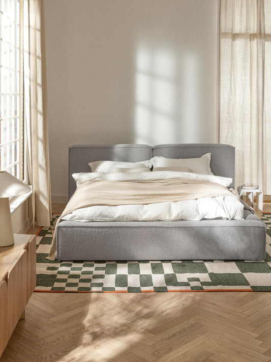 Lennick Bouclé Upholstered Bed