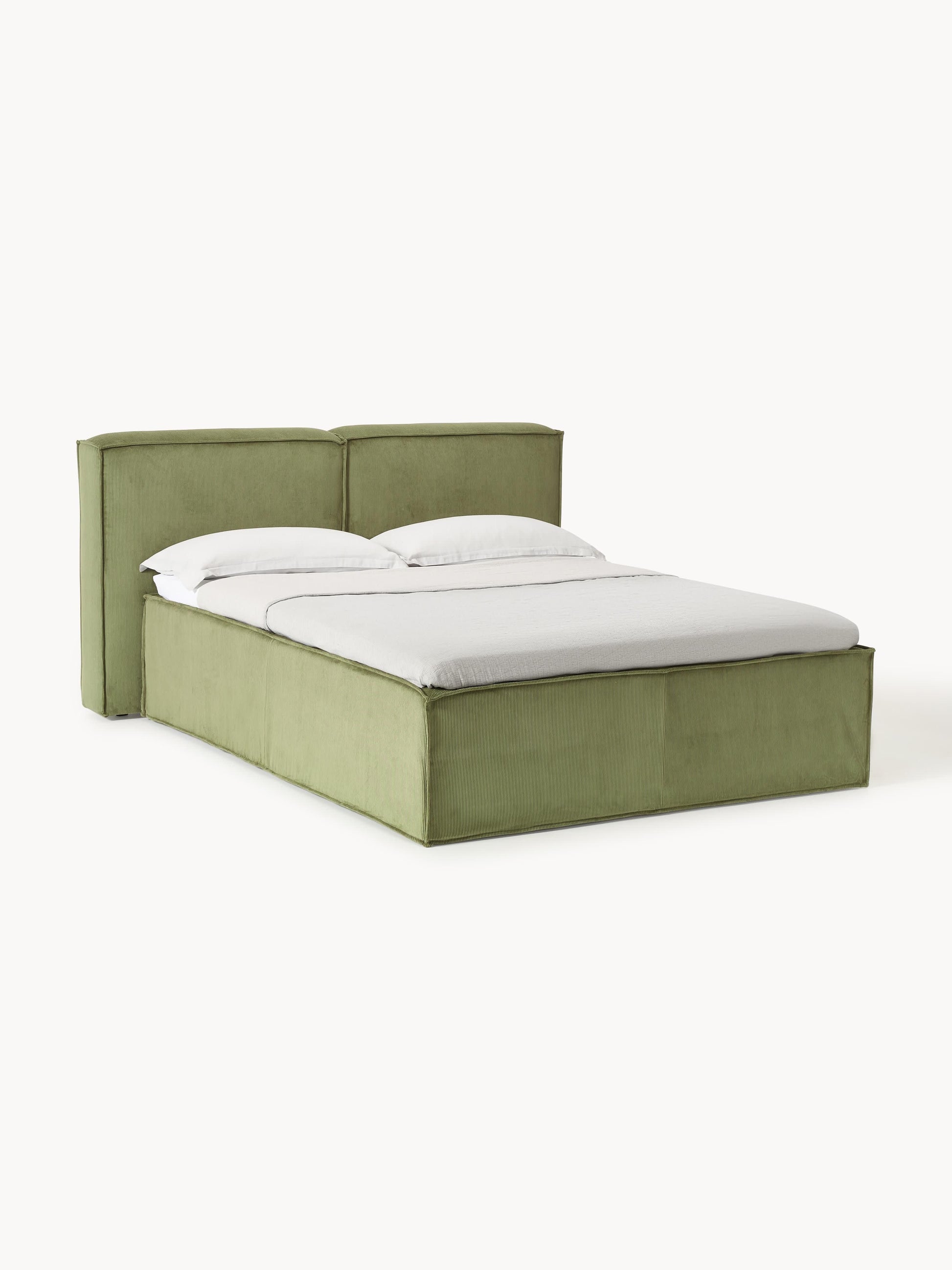 Lennick Corduroy Box Spring Bed