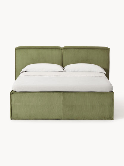 Lennick Corduroy Box Spring Bed