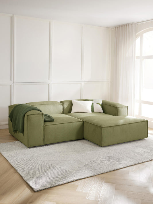 Lennick Corduroy Modular Corner Sofa, 2-Seater