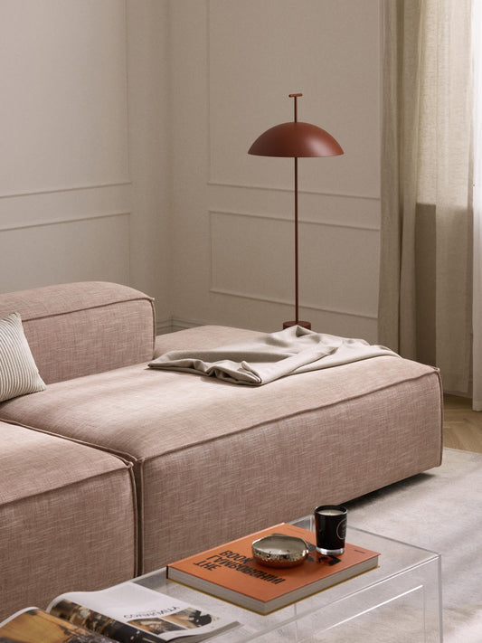 Lennick Linen Blend Ottoman Module