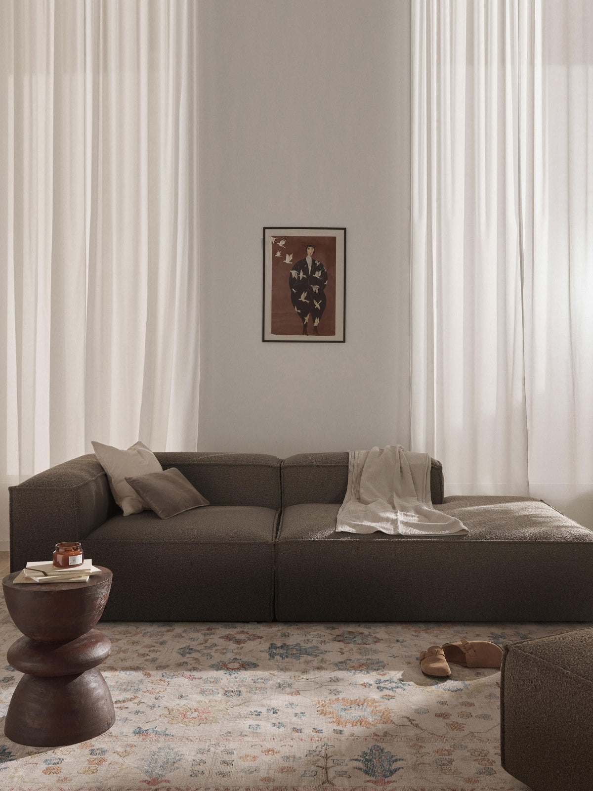 Lennick Modular Bouclé Ottoman
