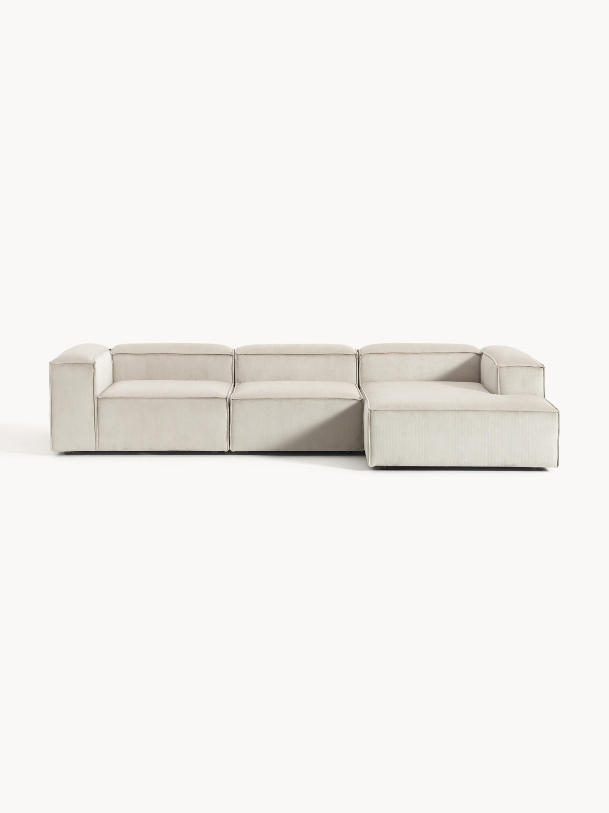 Lennick Modular Corduroy Corner Sofa (4-Seater)