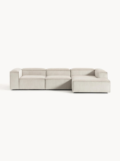 Lennick Modular Corduroy Corner Sofa (4-Seater)