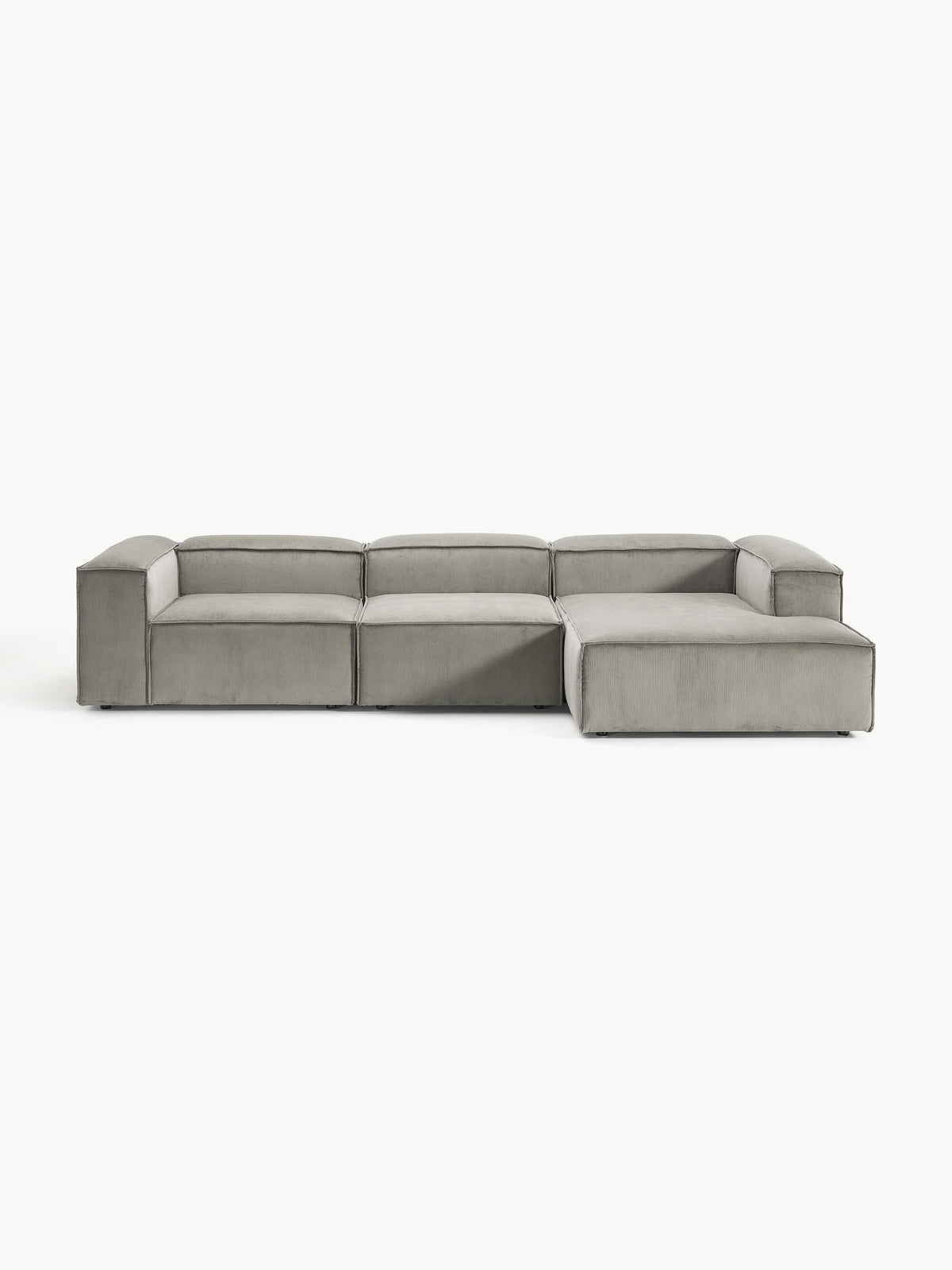 Lennick Modular Corduroy Corner Sofa (4-Seater)